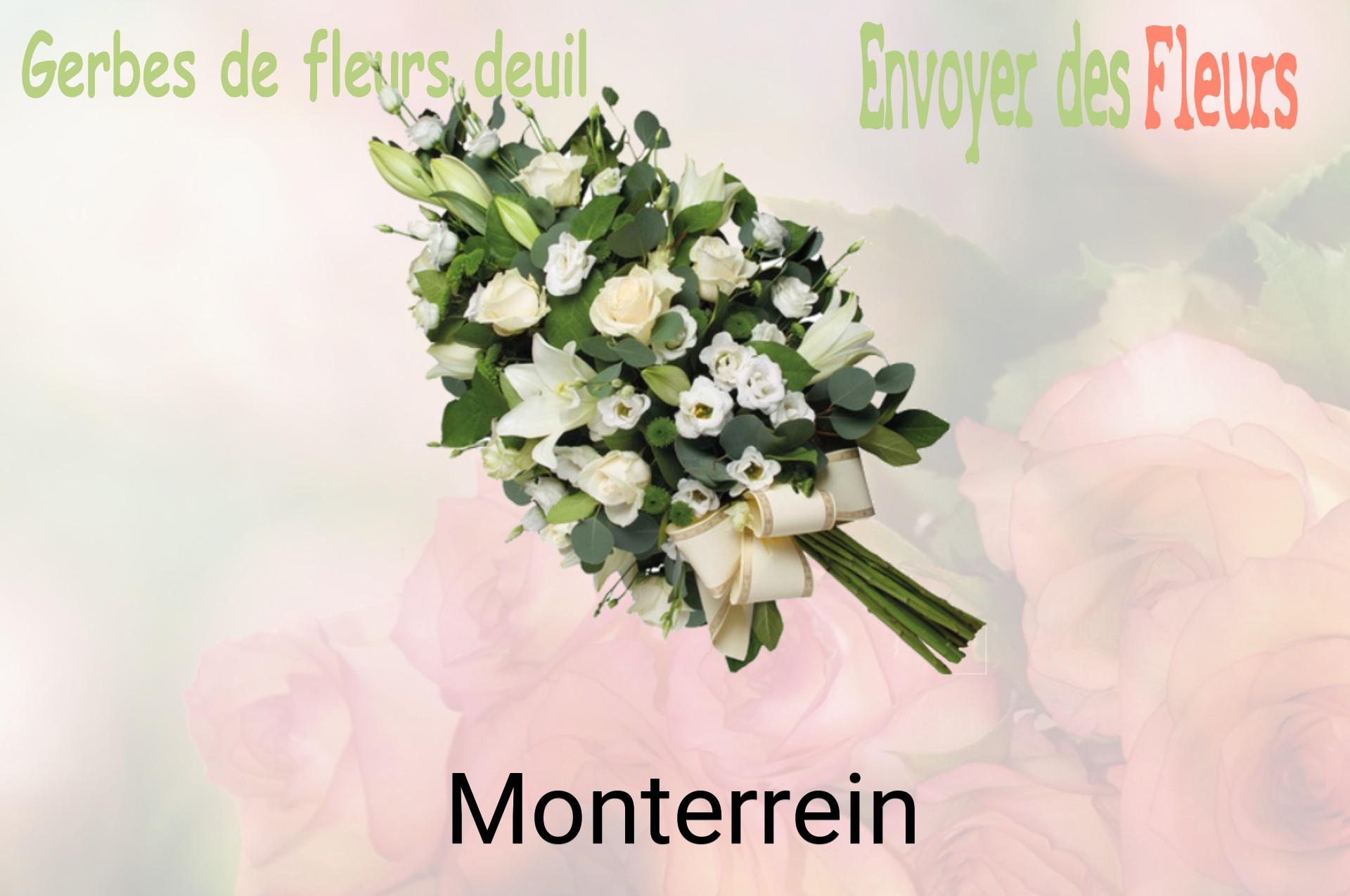 Gerbe de fleurs de deuil livrée à Monterrein